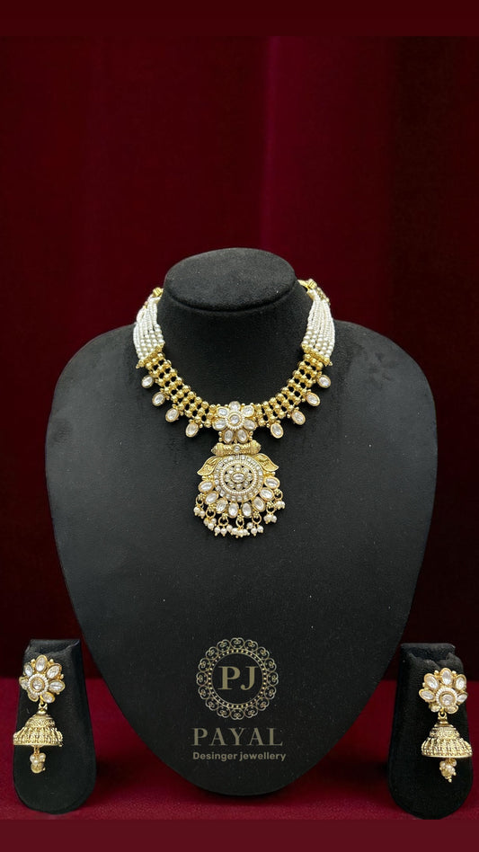 MOSSONITE KUNDAN SET #114