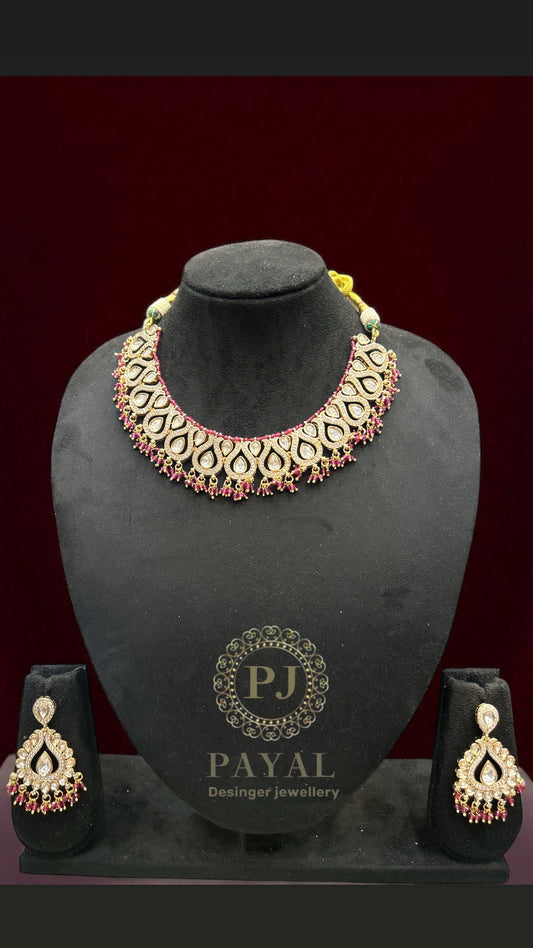MOSSONITE KUNDAN SET #107