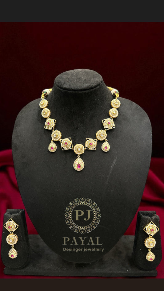 MOSSONITE KUNDAN SET #108