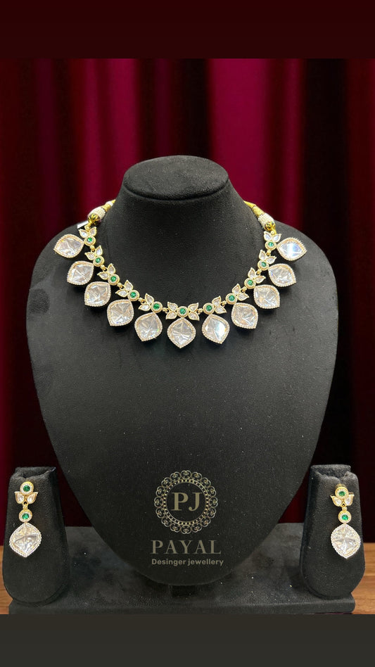 MOSSONITE KUNDAN SET #122